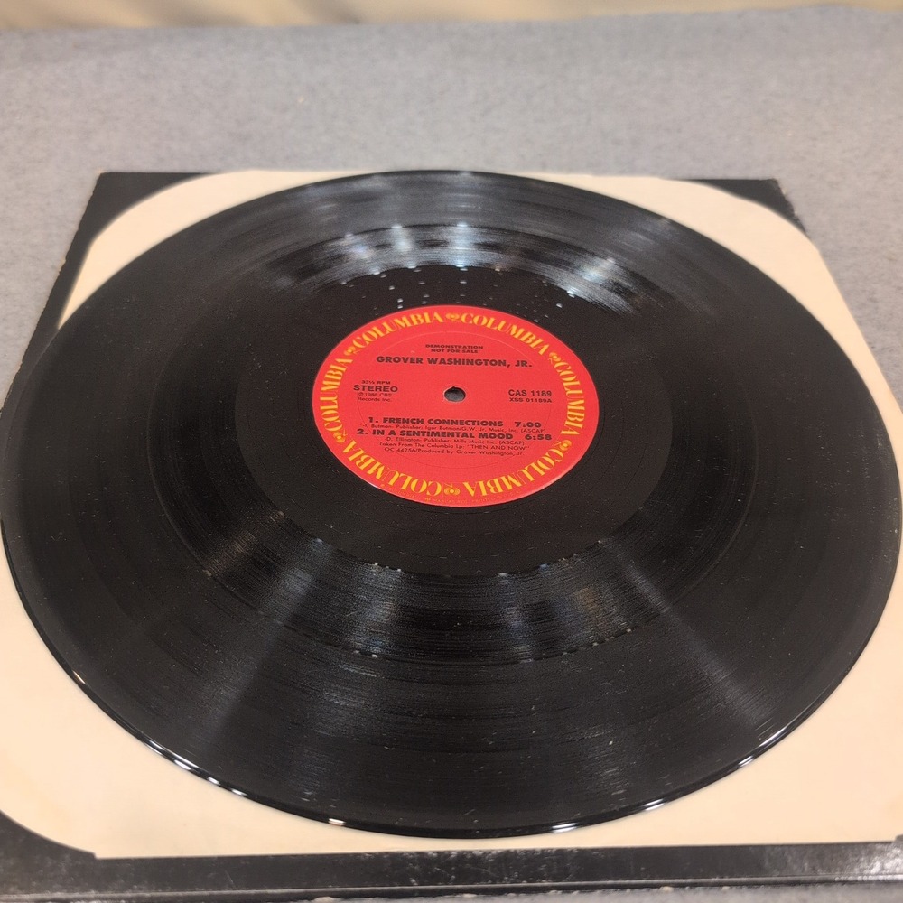 Grover Washington Jr Plays It Straight With Jazz Greats Promo Vinyl CAS1189 1988 - Picture 3 of 6